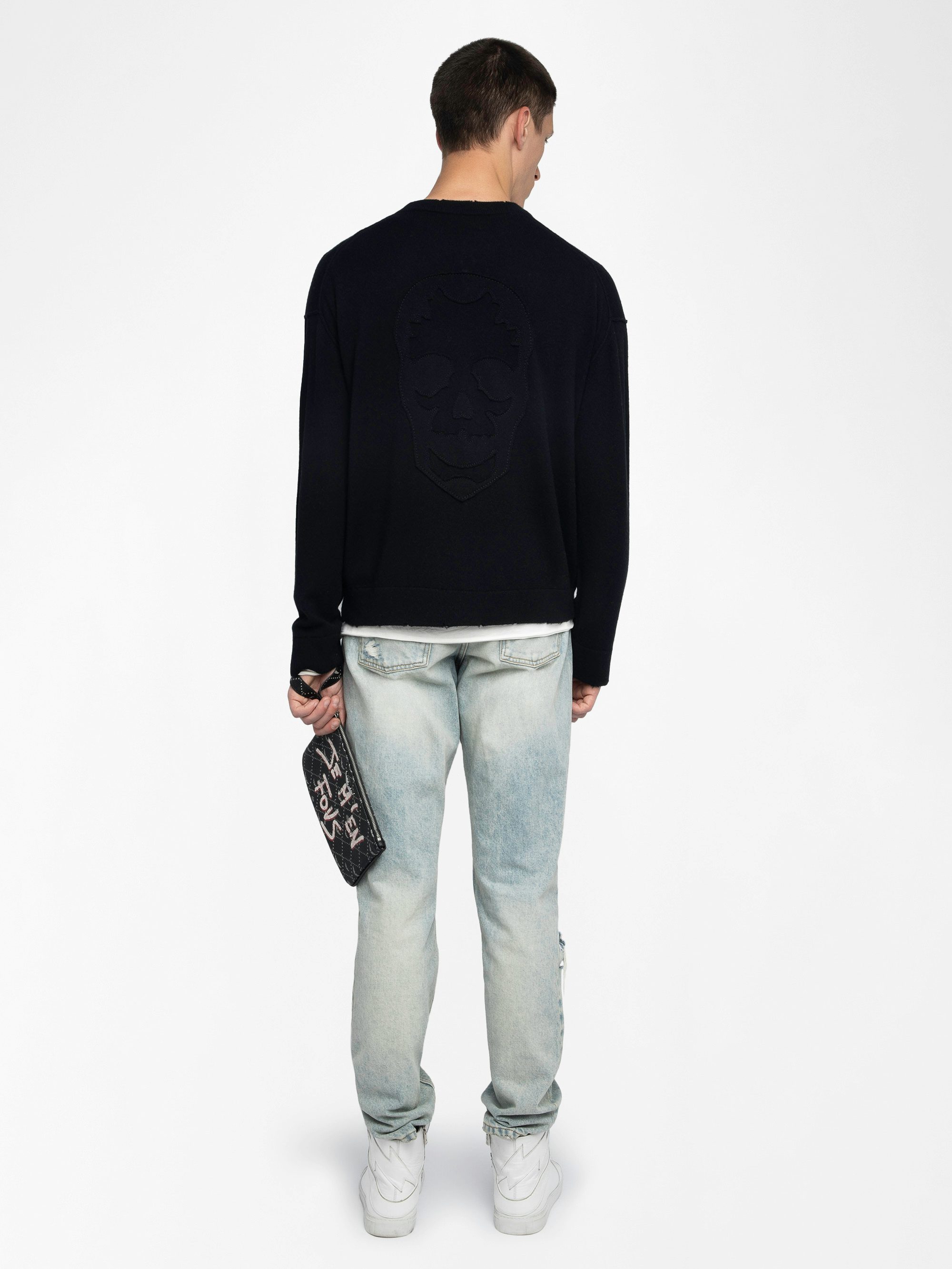 Marko Jumper - Jumper with round neck and western patch.